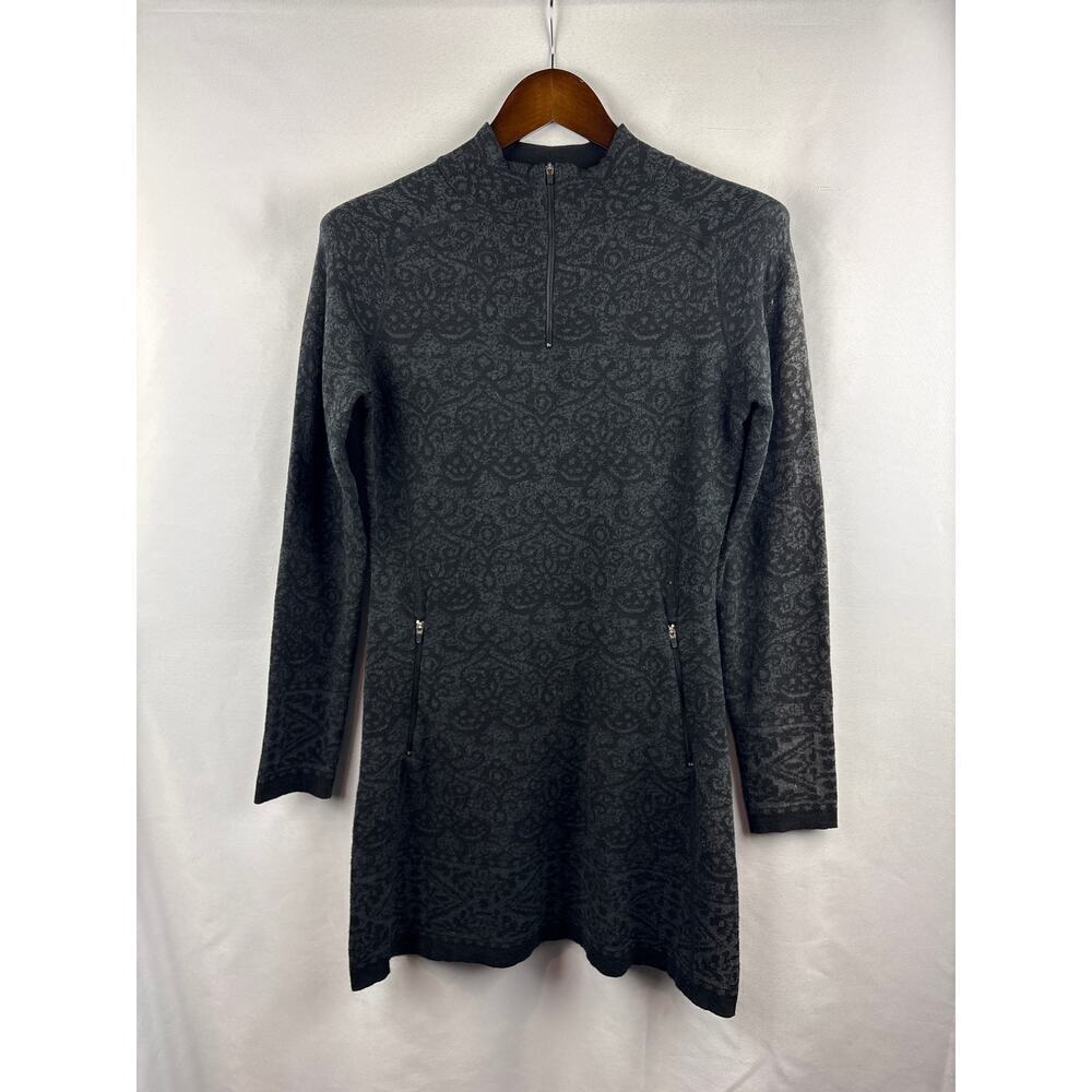 Women’s Cynthia Rowley Small Black & Grey Paisley Sweater Dress